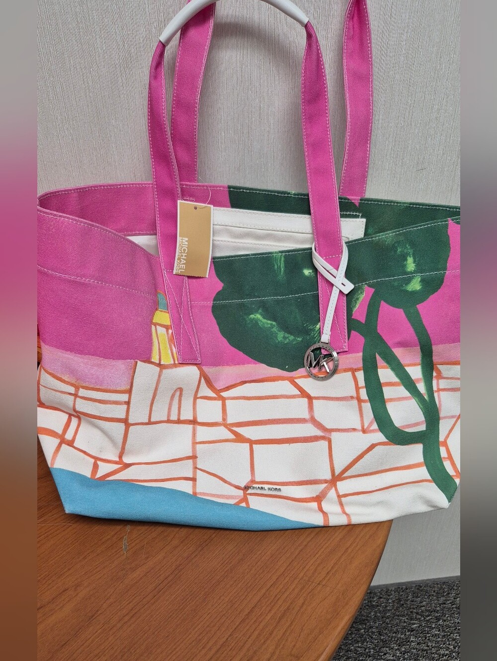 Michael Kors X Christina Zimpel Large Cotton Canvas Tote Bag. NEW WITH TAG